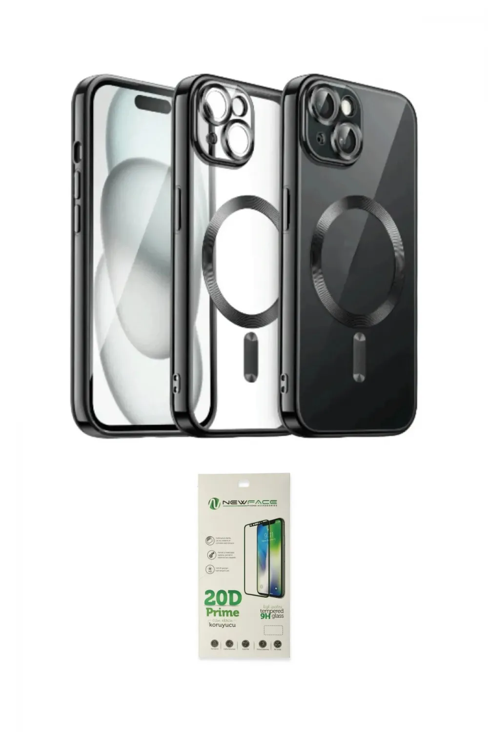 ieg™ iPhone 12 Pro Max Kılıf Nova Işık Özel Seri - Siyah 20D Premium Cam Ekran Koruyucu
