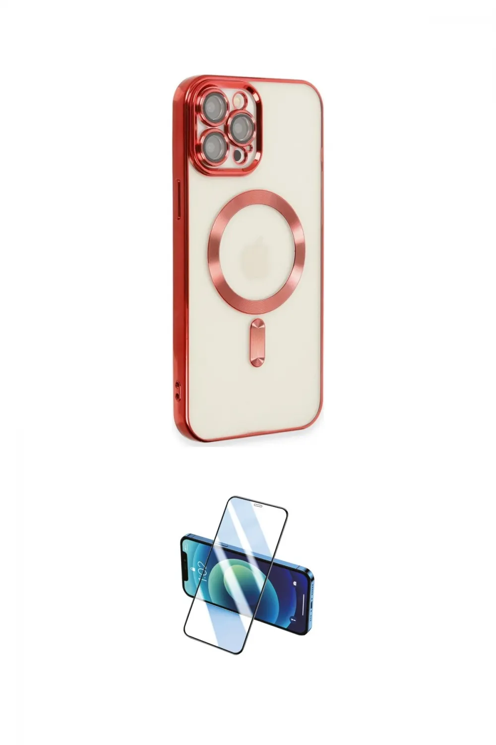 ieg™ iPhone 12 Pro Max Kılıf Nova Işık Özel Seri - Siyah 3D Antistatik Seramik Nano Ekran Koruyucu