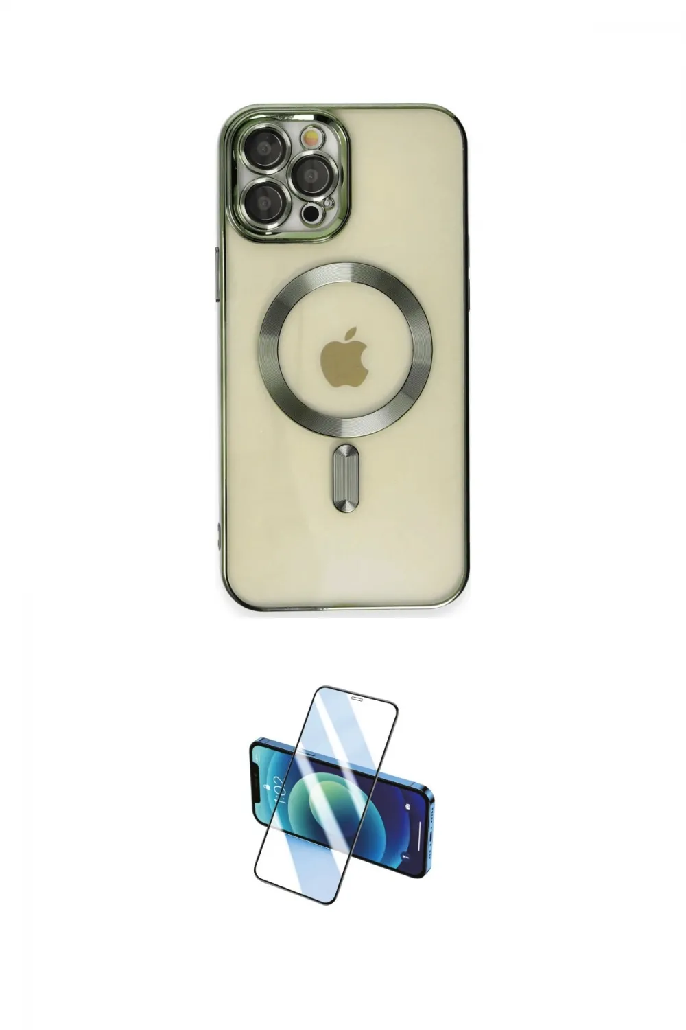 ieg™ iPhone 12 Pro Max Kılıf Nova Işık Özel Seri - Siyah 3D Antistatik Seramik Nano Ekran Koruyucu