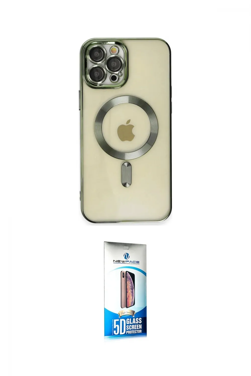 ieg™ iPhone 12 Pro Max Kılıf Nova Işık Özel Seri - Siyah 5D Eko Cam Ekran Koruyucu