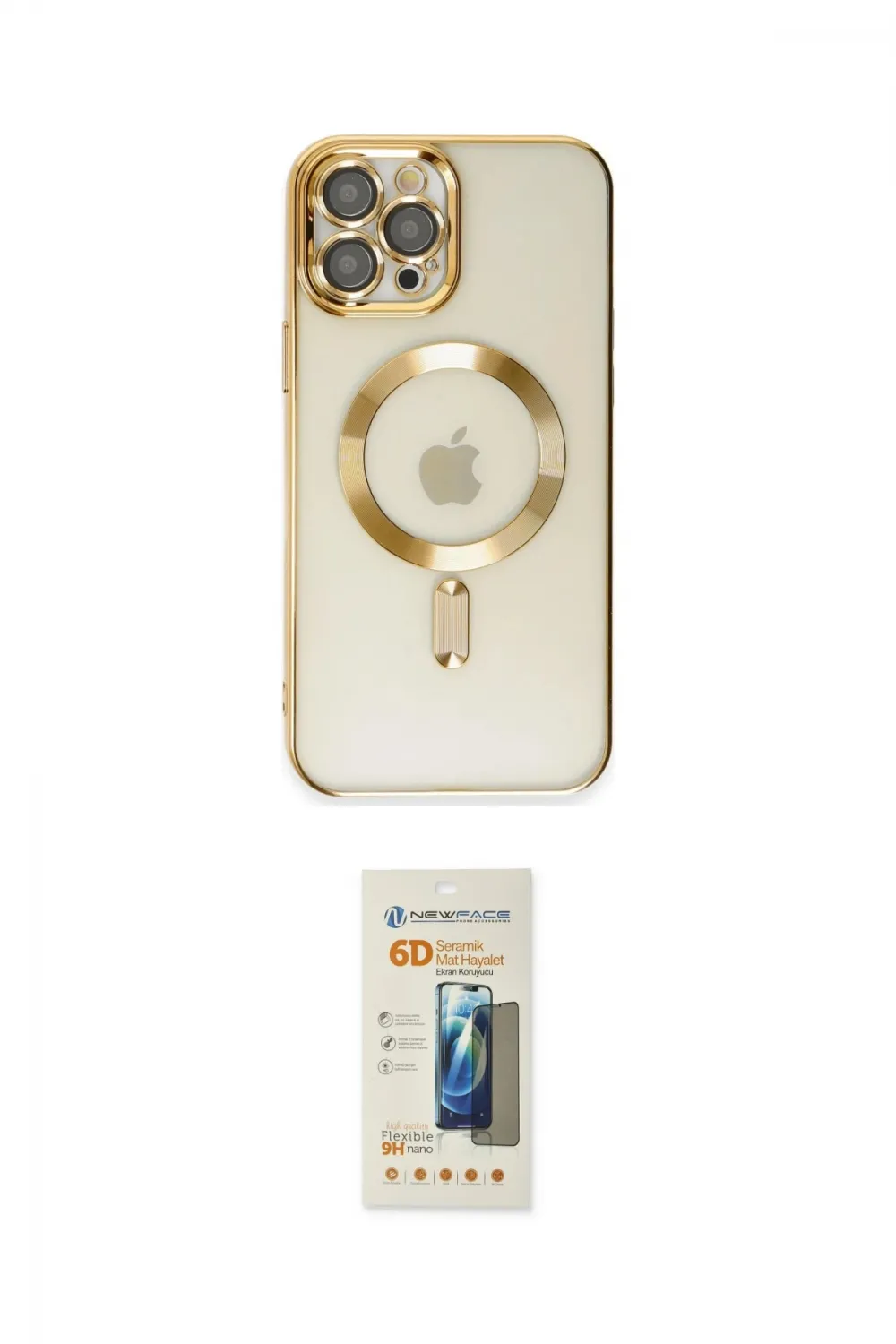 ieg™ iPhone 12 Pro Max Kılıf Nova Işık Özel Seri - Siyah 6D Mat Seramik Hayalet Nano Ekran Koruyucu