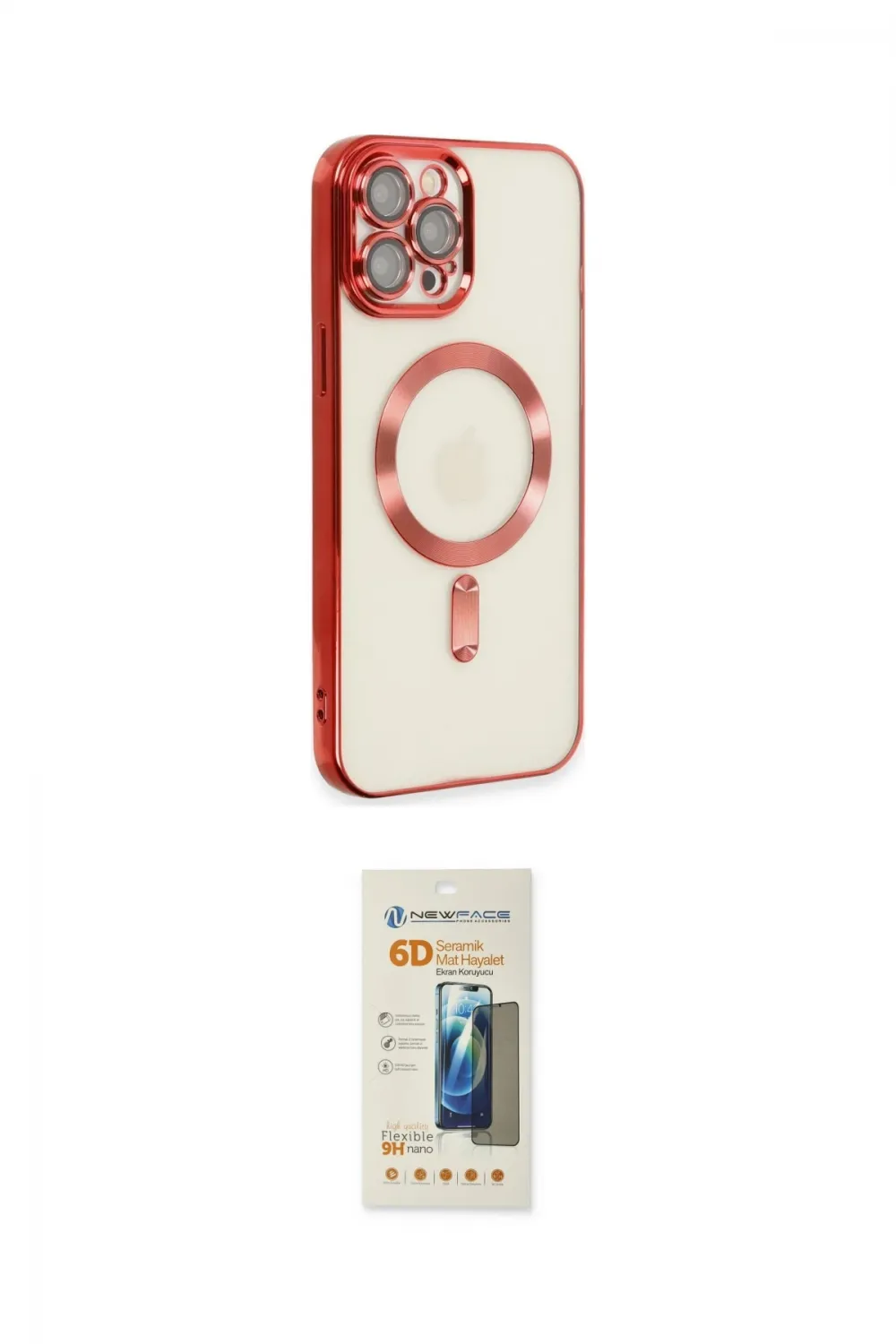 ieg™ iPhone 12 Pro Max Kılıf Nova Işık Özel Seri - Siyah 6D Mat Seramik Hayalet Nano Ekran Koruyucu