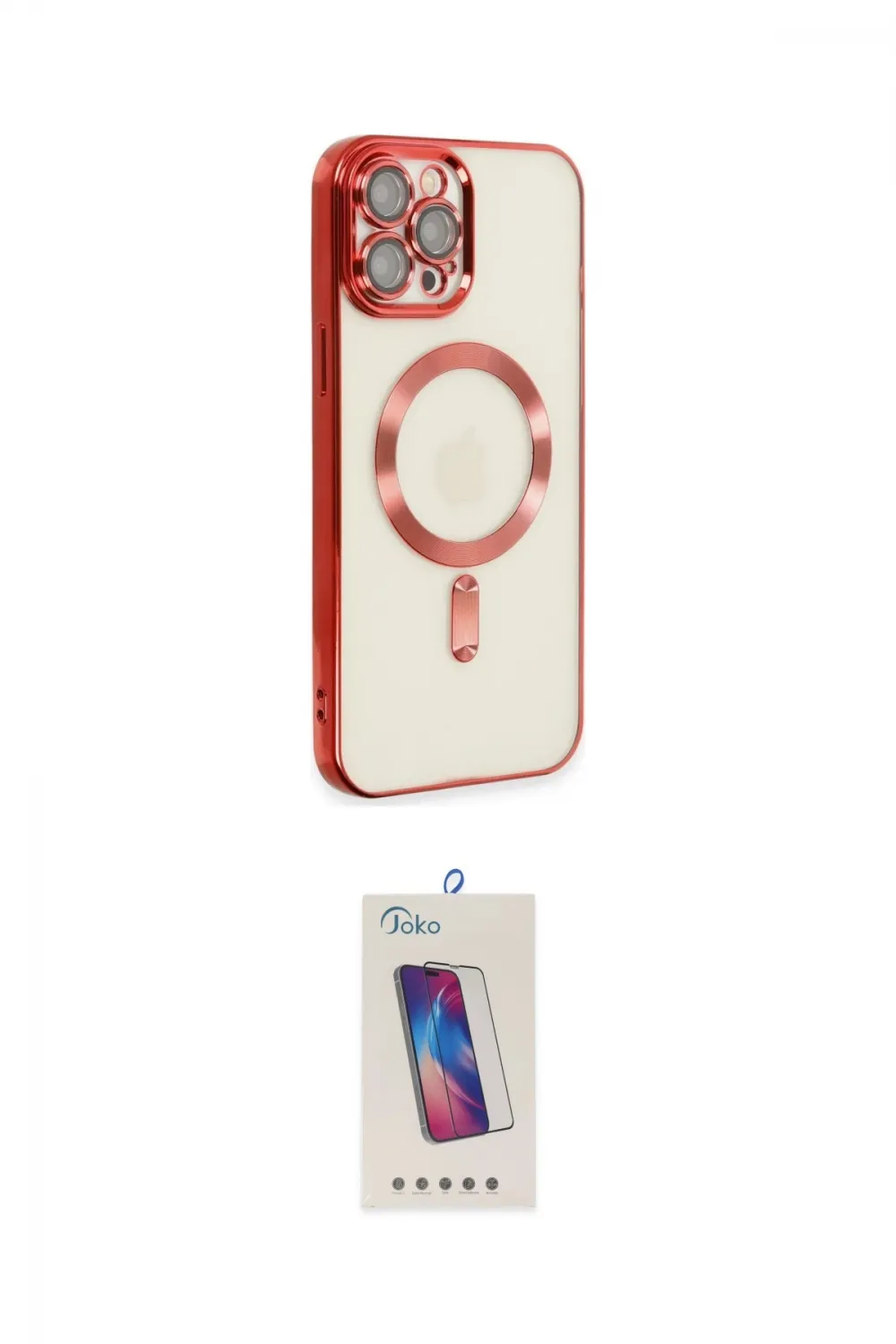 ieg™ iPhone 12 Pro Max Kılıf Nova Işık Özel Seri - Siyah Joko 5D Cam
