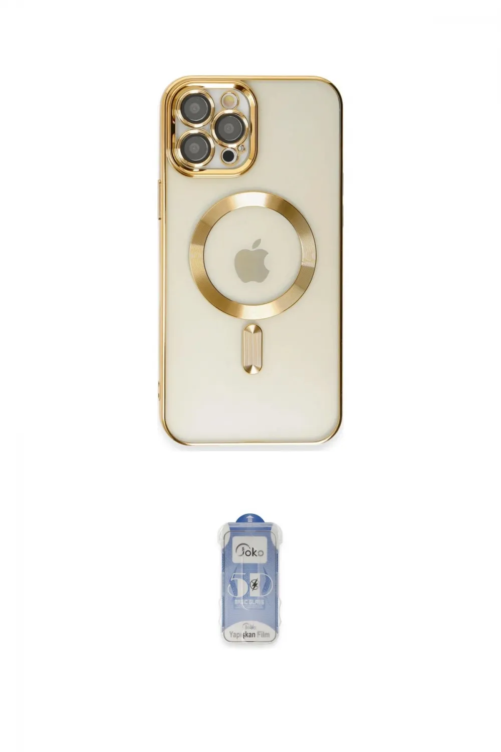 ieg™ iPhone 12 Pro Max Kılıf Nova Işık Özel Seri - Siyah Joko Magic 5D Cam