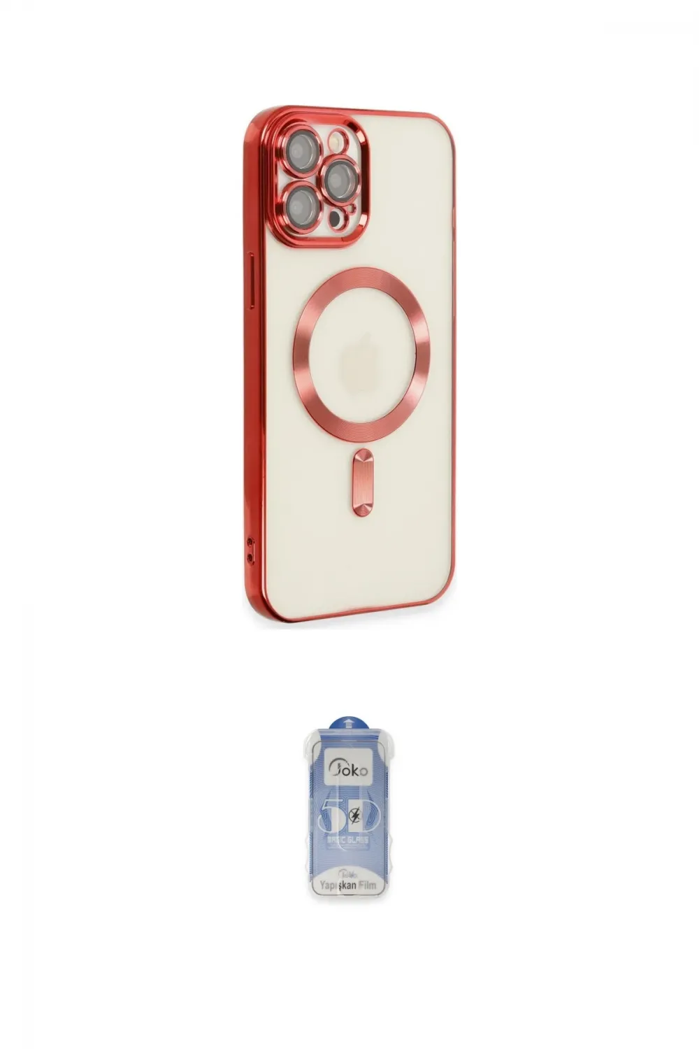 ieg™ iPhone 12 Pro Max Kılıf Nova Işık Özel Seri - Siyah Joko Magic 5D Cam