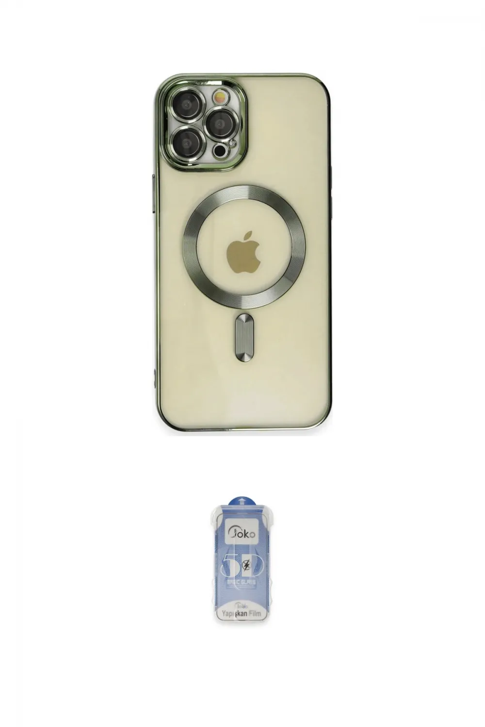 ieg™ iPhone 12 Pro Max Kılıf Nova Işık Özel Seri - Siyah Joko Magic 5D Cam