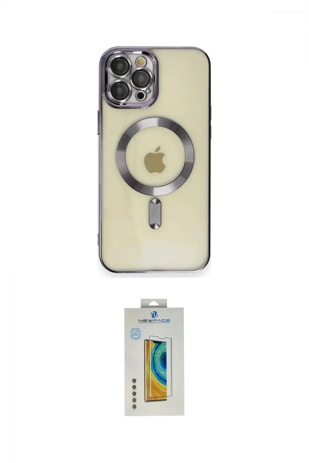 ieg™ iPhone 12 Pro Max Kılıf Nova Işık Özel Seri - Siyah Polymer Nano Ekran Koruyucu