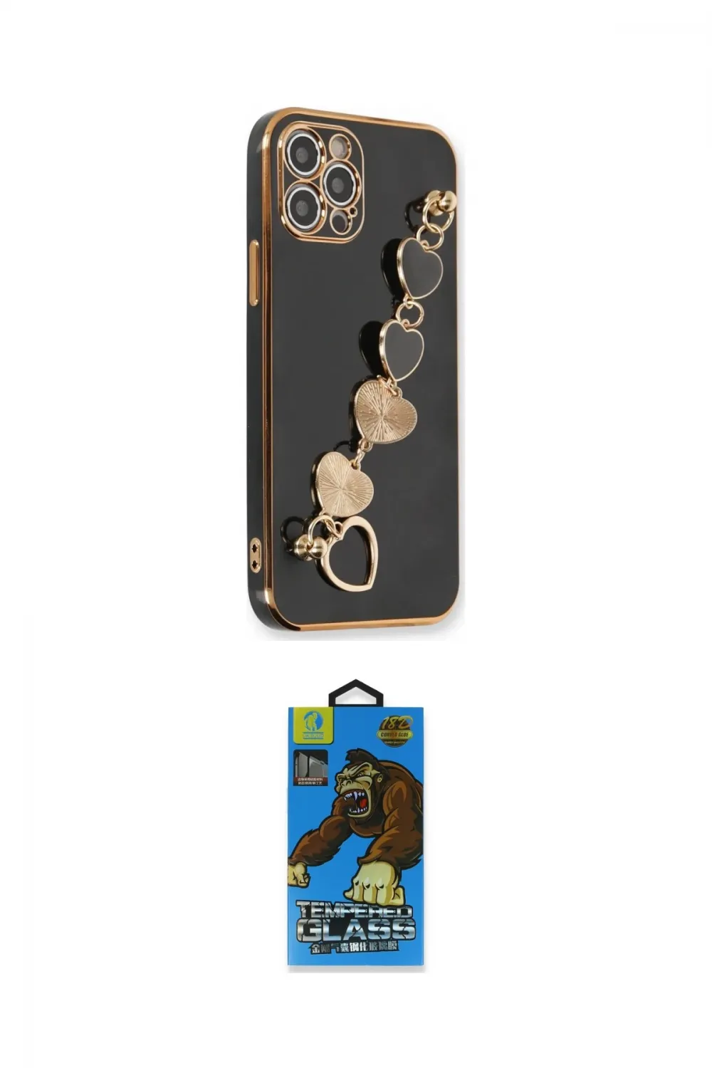 ieg™ iPhone 12 Pro Max Kılıf Nova Işık Prime - Siyah 18D Cam Ekran Koruyucu
