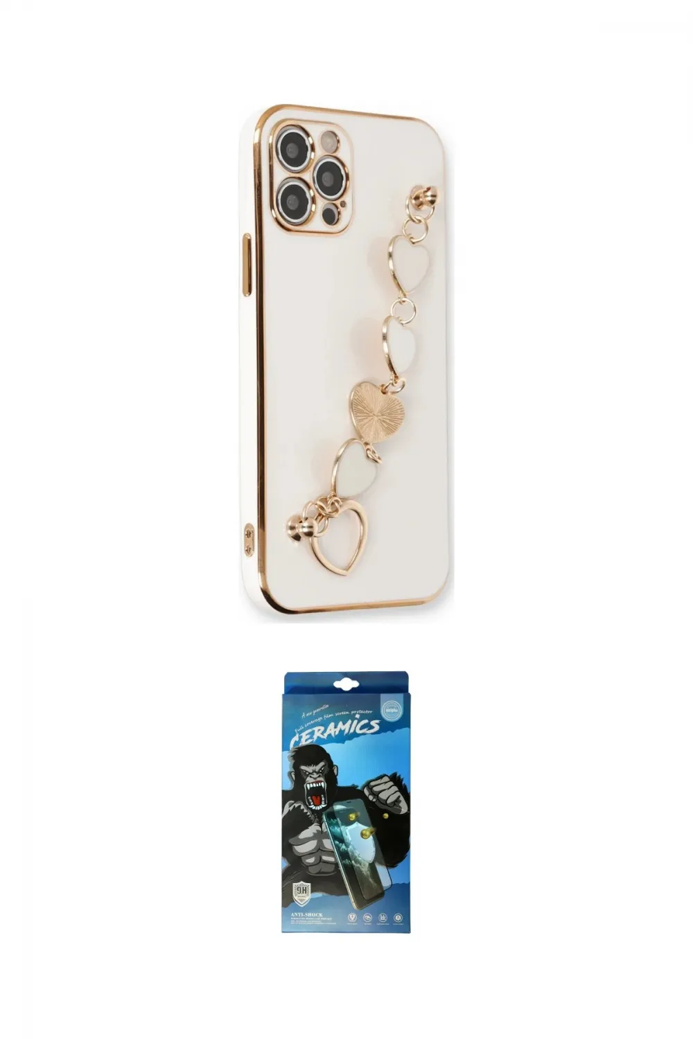 ieg™ iPhone 12 Pro Max Kılıf Nova Işık Prime - Siyah 34D Izgaralı Cam