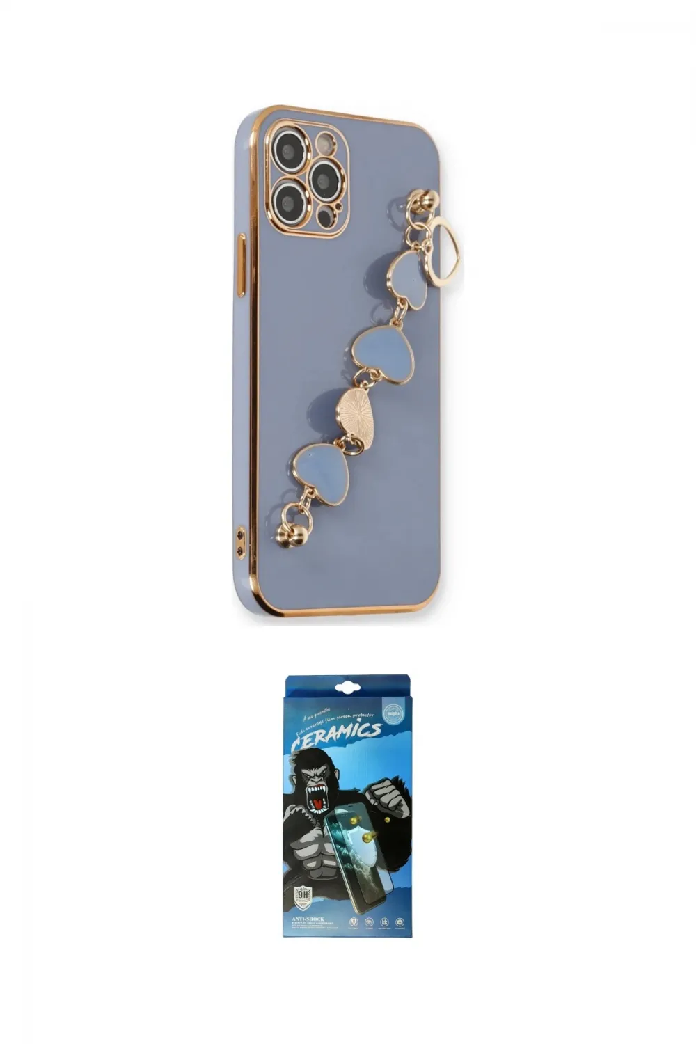 ieg™ iPhone 12 Pro Max Kılıf Nova Işık Prime - Siyah 34D Izgaralı Cam