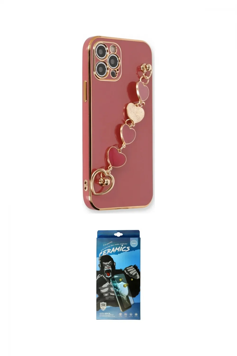 ieg™ iPhone 12 Pro Max Kılıf Nova Işık Prime - Siyah 34D Izgaralı Cam