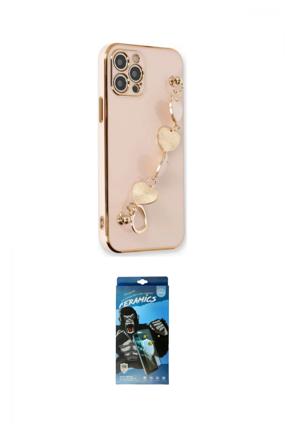 ieg™ iPhone 12 Pro Max Kılıf Nova Işık Prime - Siyah 34D Izgaralı Cam