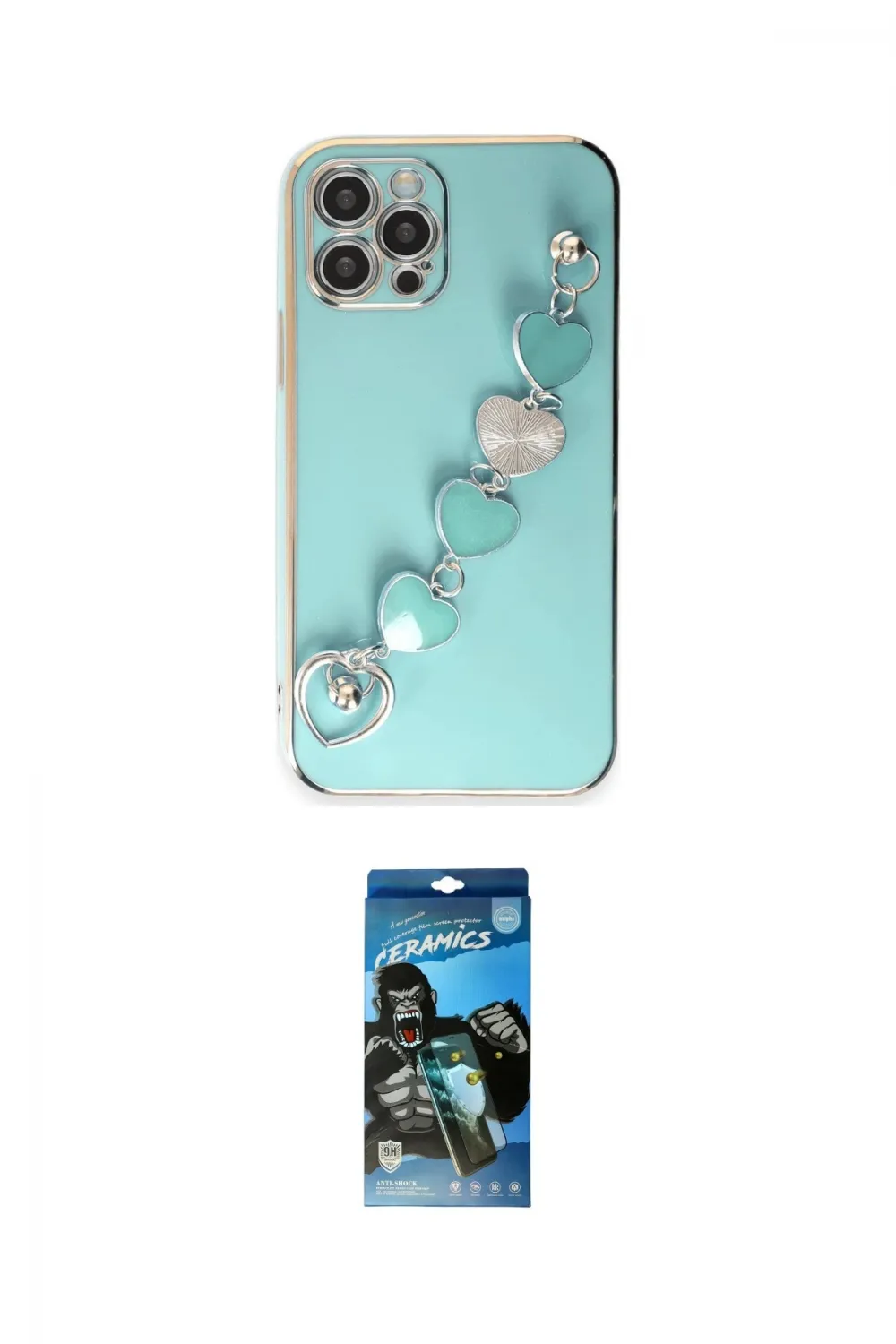 ieg™ iPhone 12 Pro Max Kılıf Nova Işık Prime - Siyah 34D Izgaralı Cam