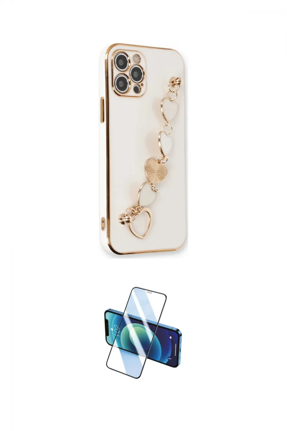 ieg™ iPhone 12 Pro Max Kılıf Nova Işık Prime - Siyah 3D Antistatik Cam Ekran Koruyucu