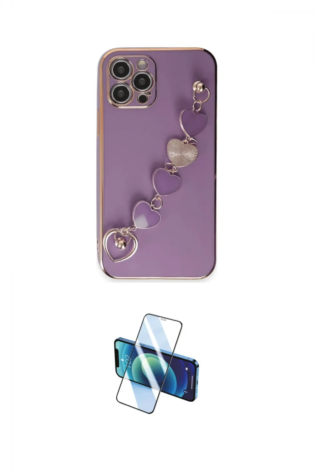 ieg™ iPhone 12 Pro Max Kılıf Nova Işık Prime - Siyah 3D Antistatik Cam Ekran Koruyucu