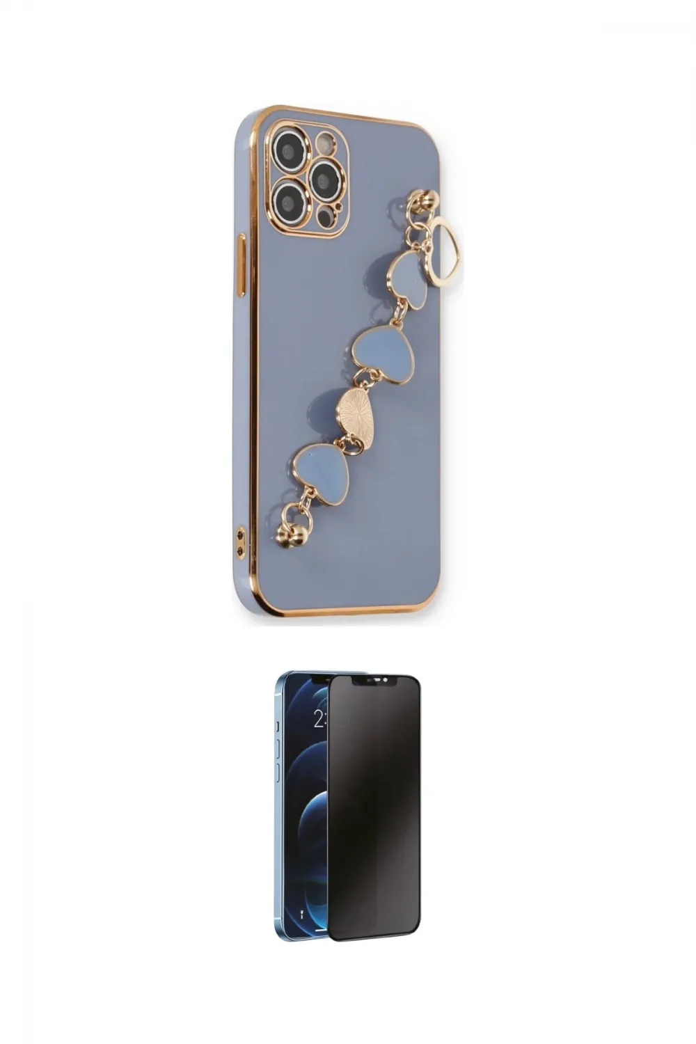 ieg™ iPhone 12 Pro Max Kılıf Nova Işık Prime - Siyah 3D Antistatik Hayalet Cam Ekran Koruyucu