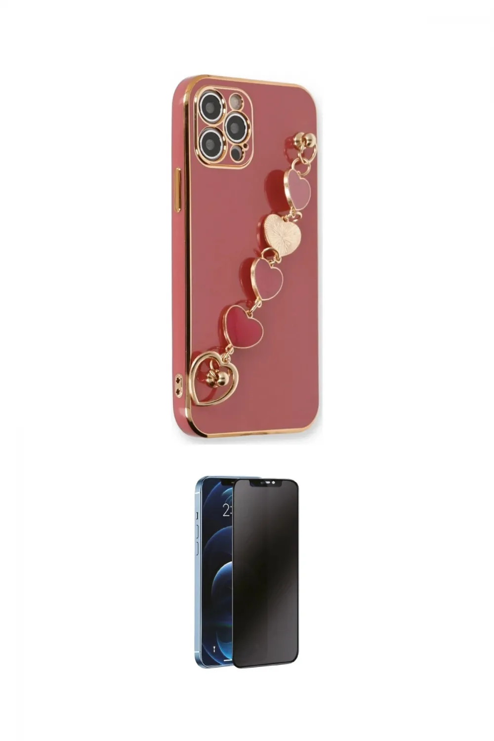 ieg™ iPhone 12 Pro Max Kılıf Nova Işık Prime - Siyah 3D Antistatik Hayalet Cam Ekran Koruyucu