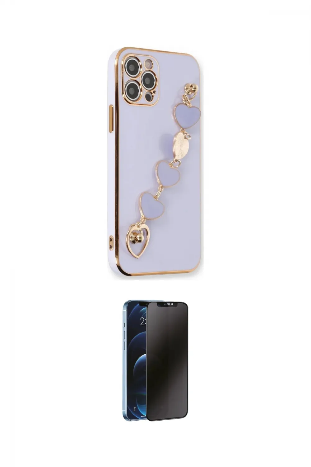 ieg™ iPhone 12 Pro Max Kılıf Nova Işık Prime - Siyah 3D Antistatik Hayalet Cam Ekran Koruyucu