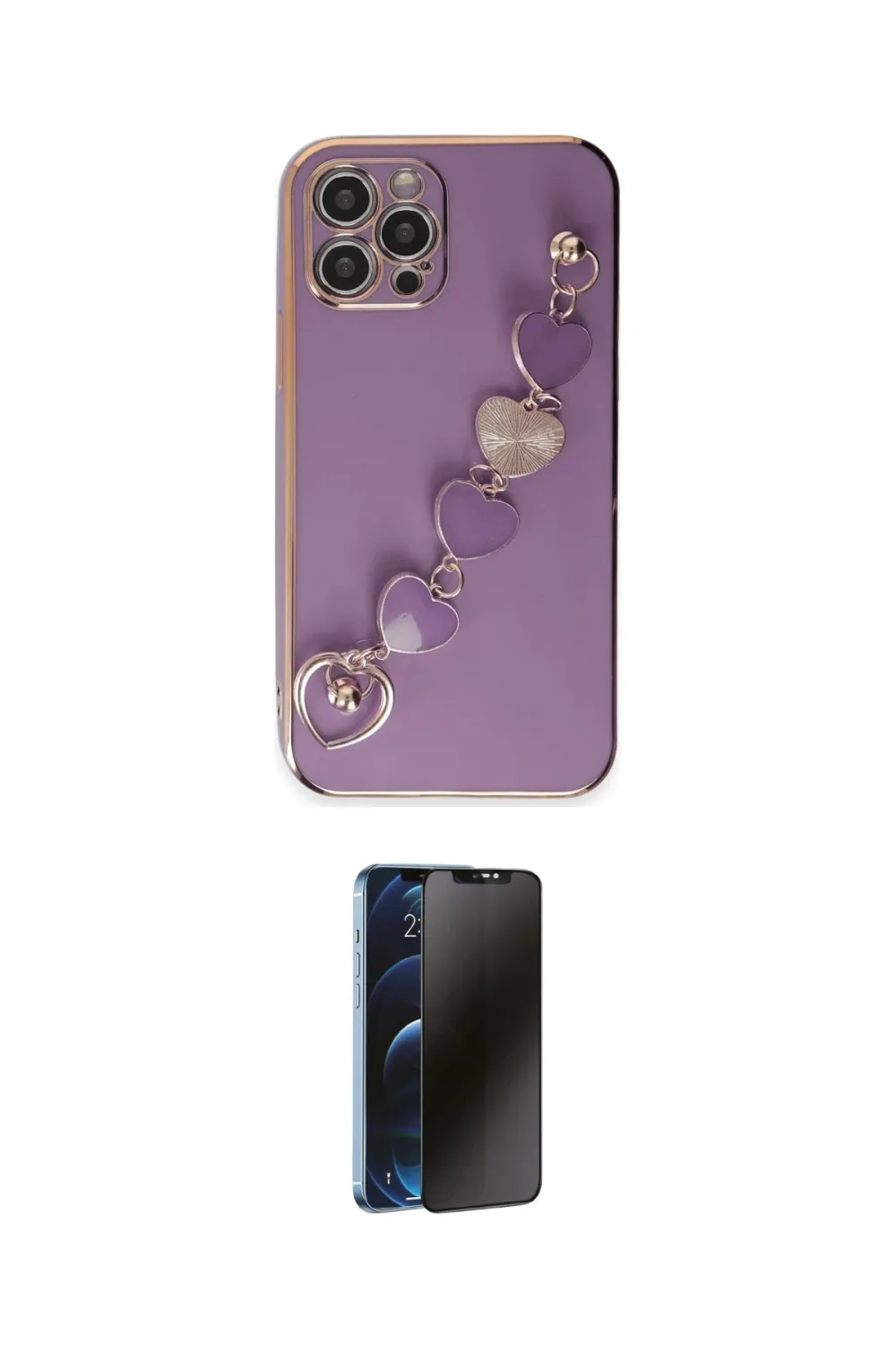 ieg™ iPhone 12 Pro Max Kılıf Nova Işık Prime - Siyah 3D Antistatik Hayalet Cam Ekran Koruyucu