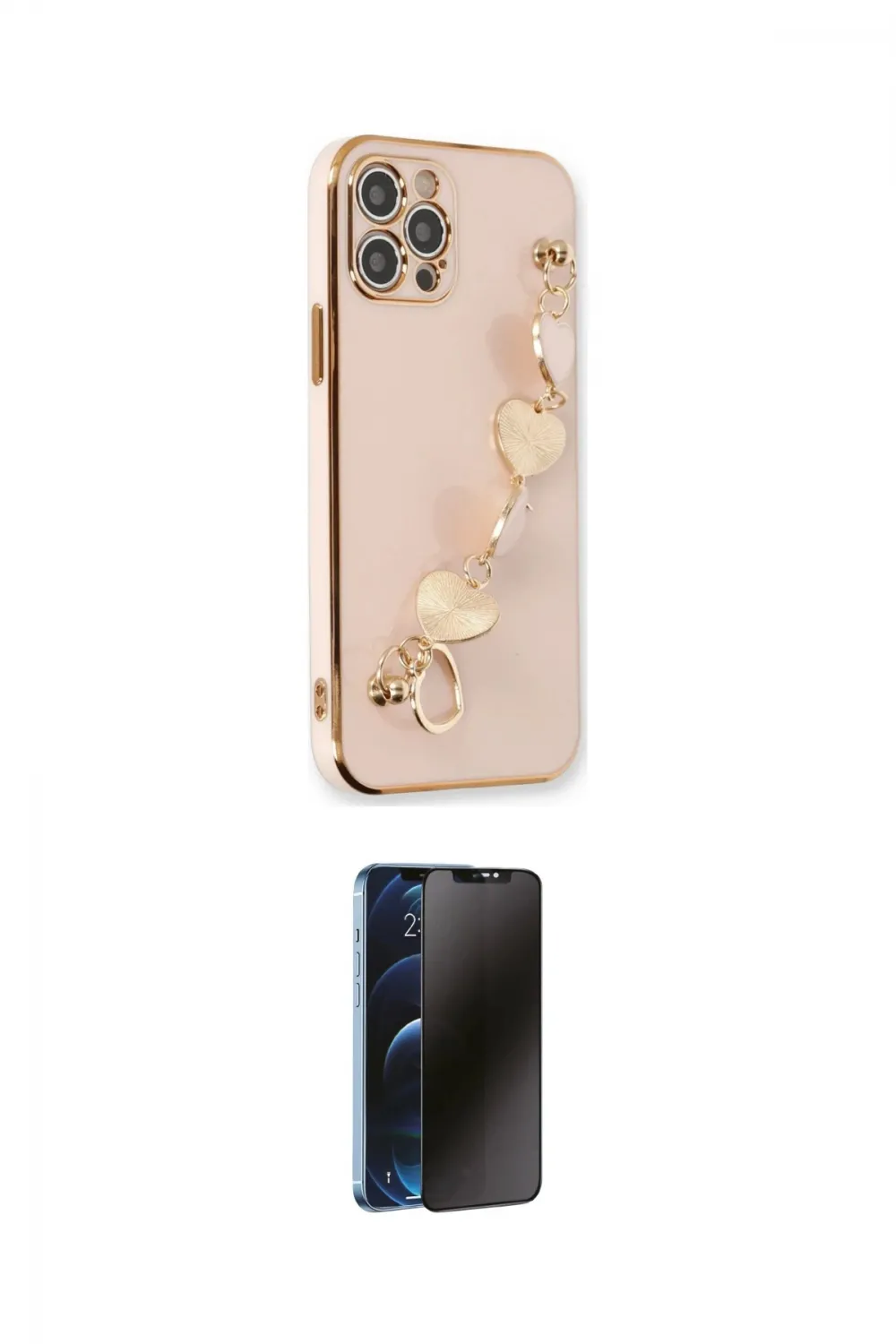 ieg™ iPhone 12 Pro Max Kılıf Nova Işık Prime - Siyah 3D Antistatik Hayalet Cam Ekran Koruyucu