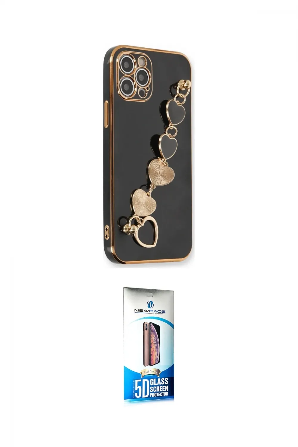 ieg™ iPhone 12 Pro Max Kılıf Nova Işık Prime - Siyah 5D Eko Cam Ekran Koruyucu