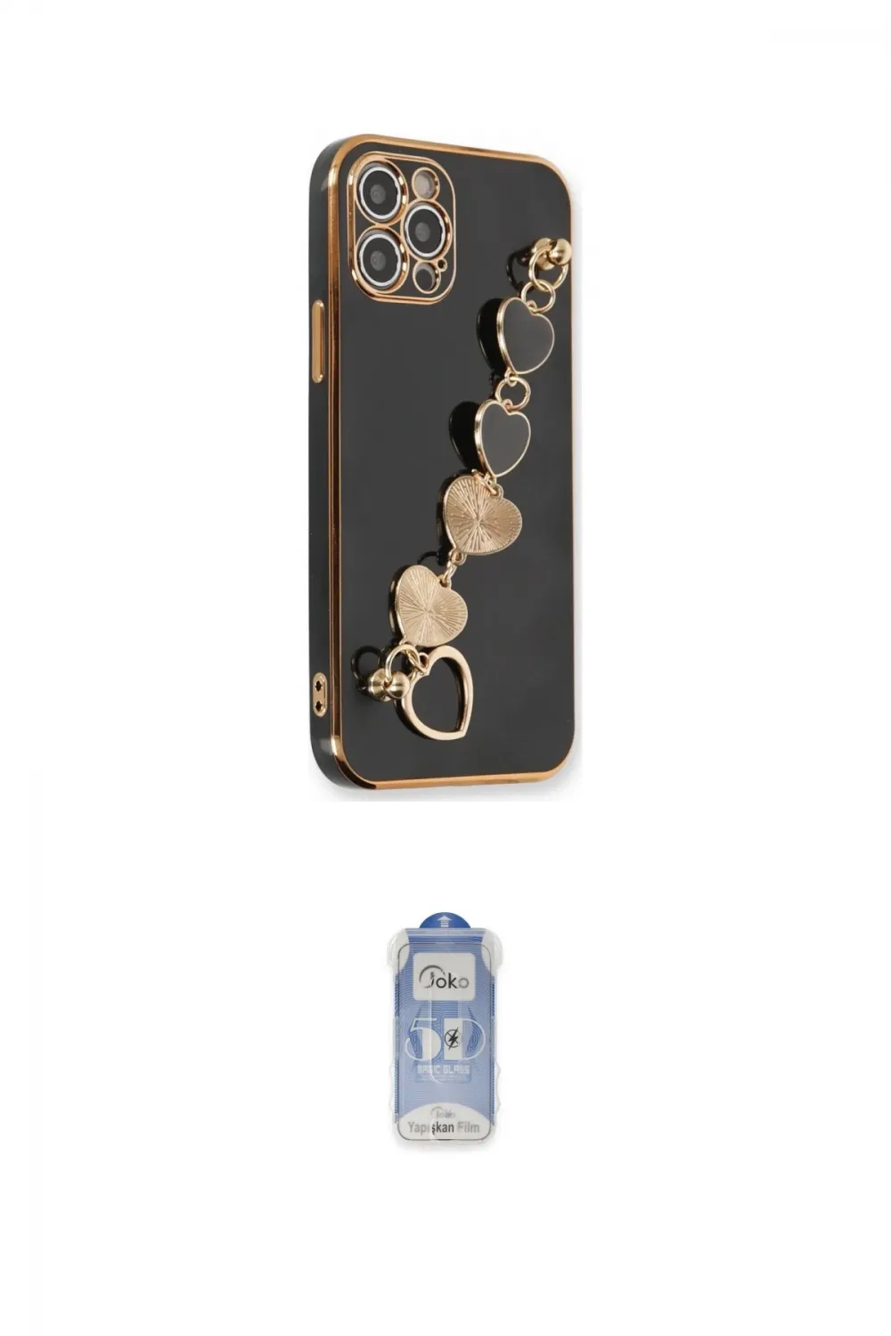 ieg™ iPhone 12 Pro Max Kılıf Nova Işık Prime - Siyah Joko Magic 5D Cam