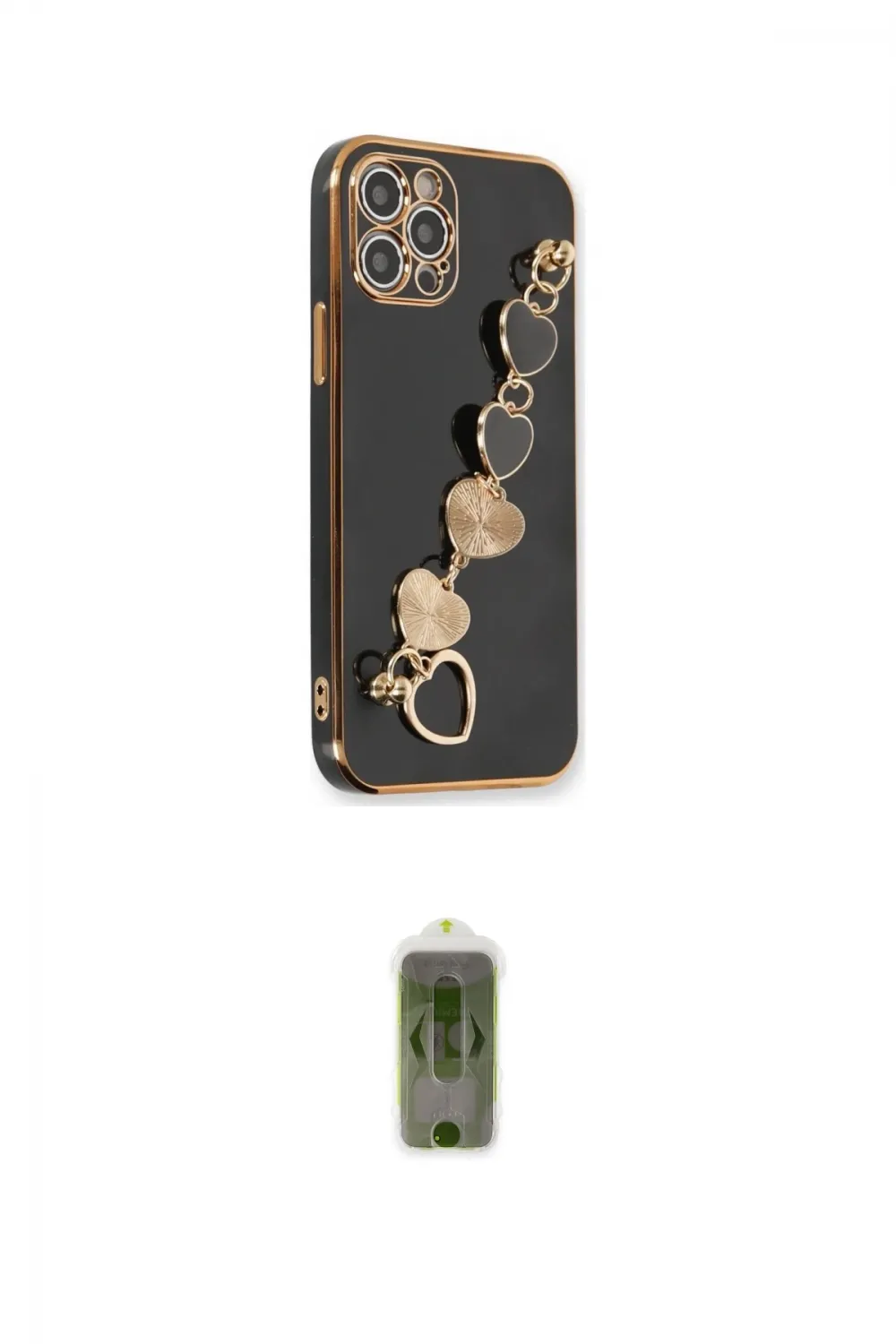 ieg™ iPhone 12 Pro Max Kılıf Nova Işık Prime - Siyah Joko Magic 5D Hayalet Cam
