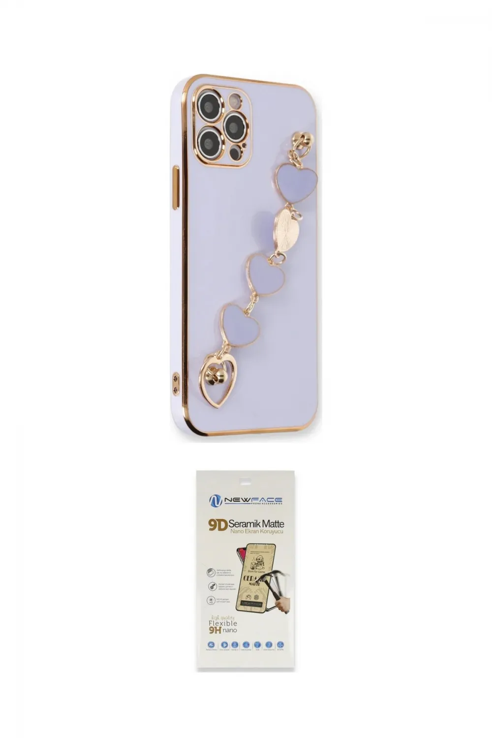 ieg™ iPhone 12 Pro Max Kılıf Nova Işık Prime - Siyah Mat Seramik Nano Ekran Koruyucu