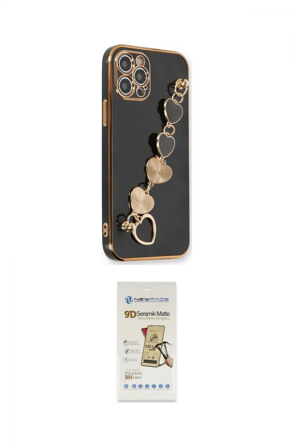 ieg™ iPhone 12 Pro Max Kılıf Nova Işık Prime - Siyah Mat Seramik Nano Ekran Koruyucu