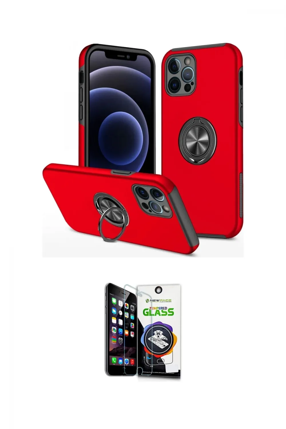ieg™ iPhone 12 Pro Max Kılıf Odak Form Prime - Şeffaf Temperli Cam Ekran Koruyucu