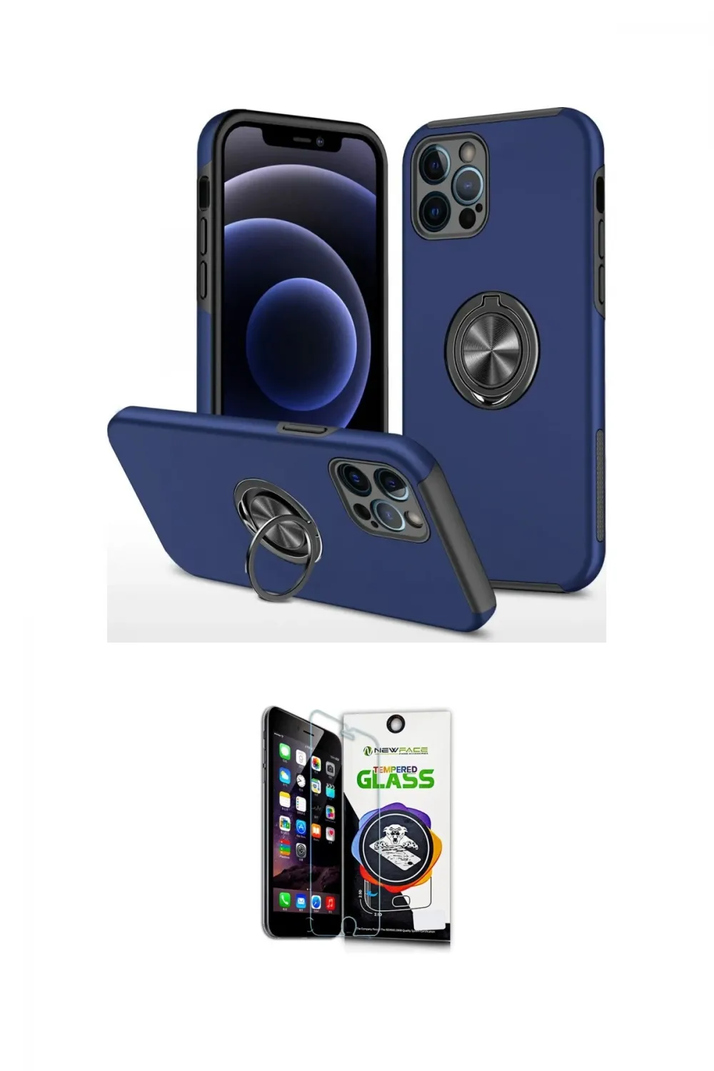ieg™ iPhone 12 Pro Max Kılıf Odak Form Prime - Şeffaf Temperli Cam Ekran Koruyucu