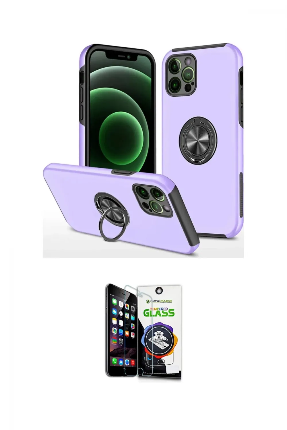 ieg™ iPhone 12 Pro Max Kılıf Odak Form Prime - Şeffaf Temperli Cam Ekran Koruyucu