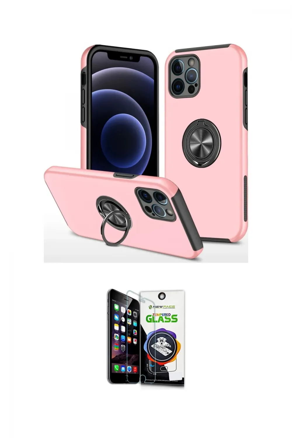 ieg™ iPhone 12 Pro Max Kılıf Odak Form Prime - Şeffaf Temperli Cam Ekran Koruyucu