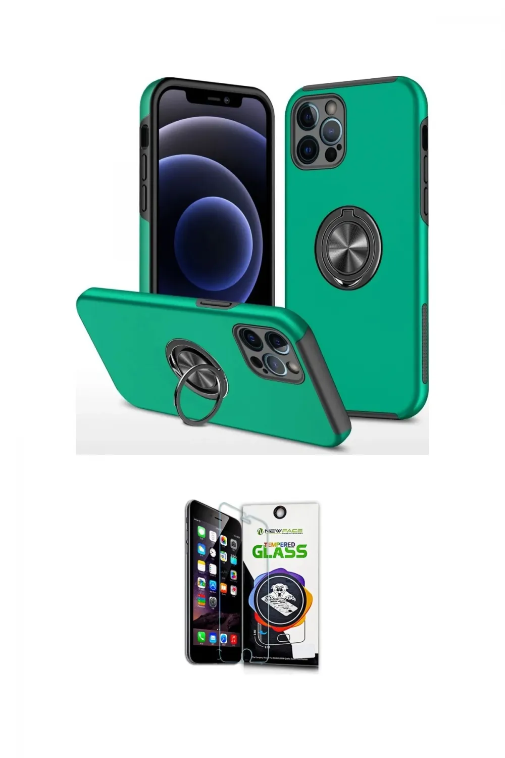 ieg™ iPhone 12 Pro Max Kılıf Odak Form Prime - Şeffaf Temperli Cam Ekran Koruyucu