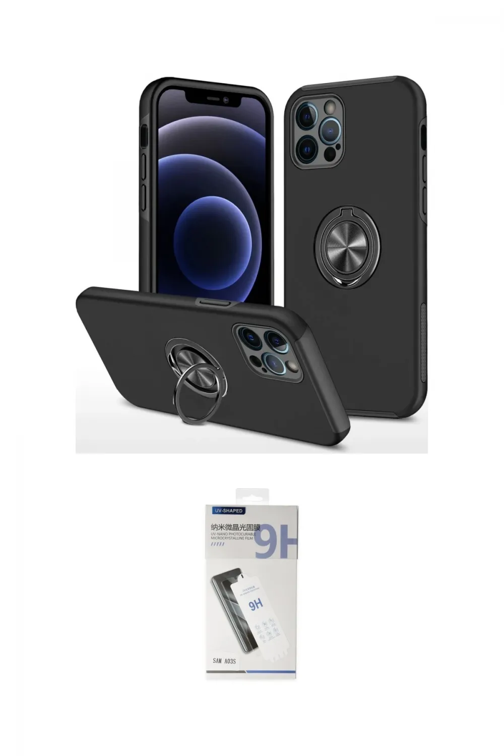 ieg™ iPhone 12 Pro Max Kılıf Odak Form Prime - Şeffaf Uv Polymer Nano Ekran Koruyucu