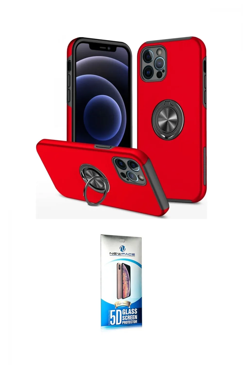 ieg™ iPhone 12 Pro Max Kılıf Odak Form Prime - Siyah 5D Eko Cam Ekran Koruyucu
