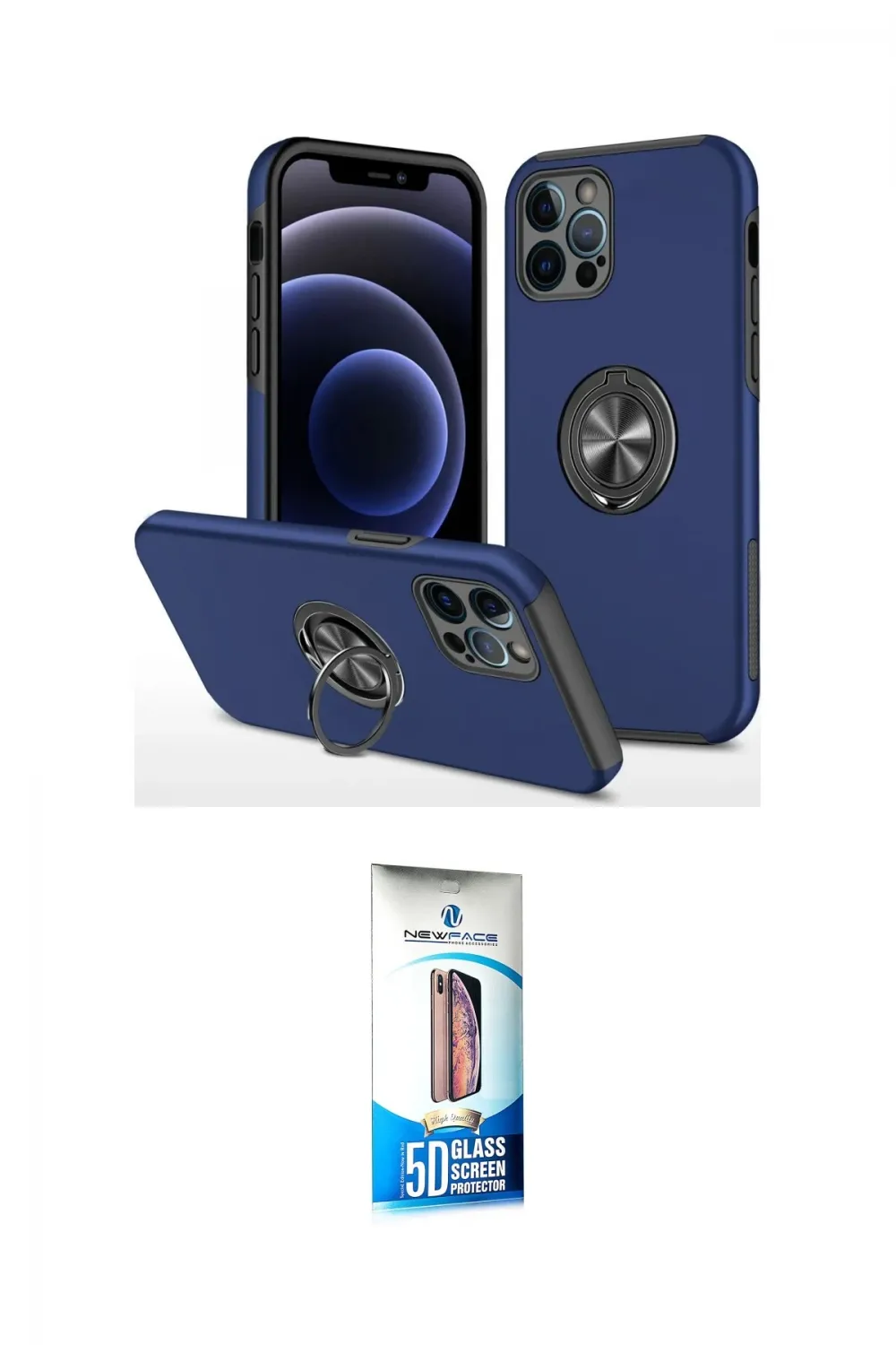 ieg™ iPhone 12 Pro Max Kılıf Odak Form Prime - Siyah 5D Eko Cam Ekran Koruyucu
