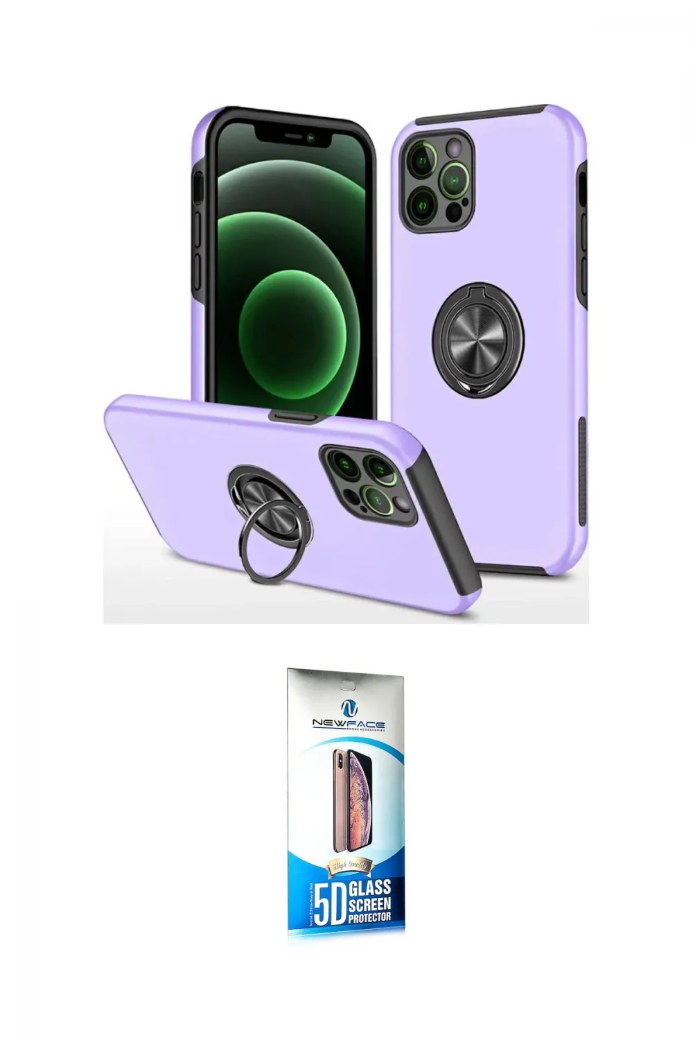 ieg™ iPhone 12 Pro Max Kılıf Odak Form Prime - Siyah 5D Eko Cam Ekran Koruyucu