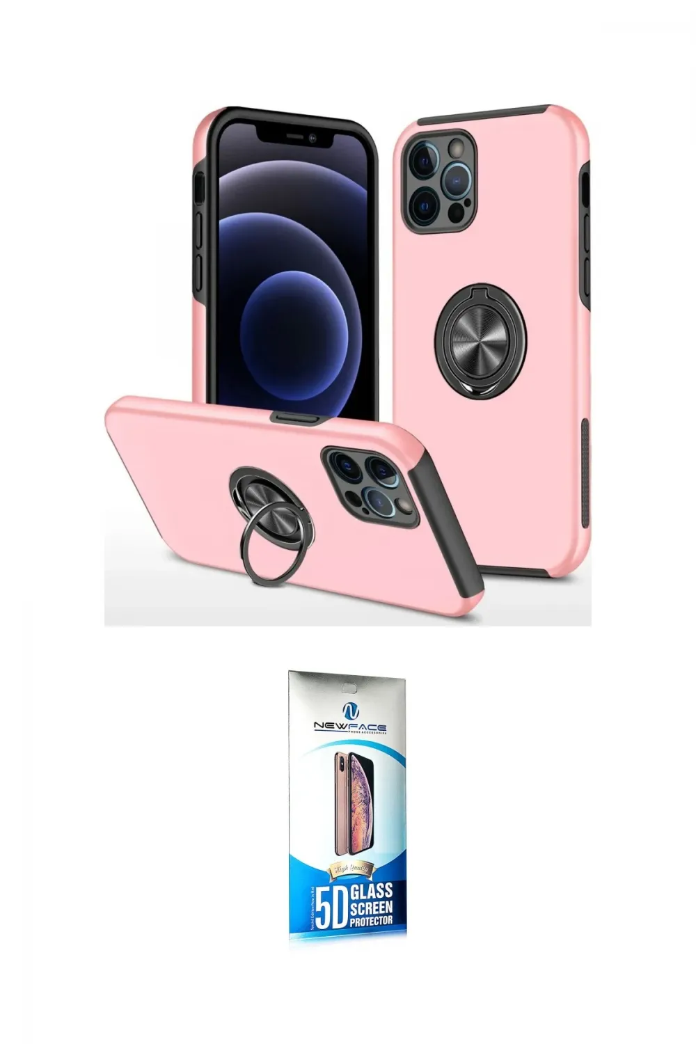 ieg™ iPhone 12 Pro Max Kılıf Odak Form Prime - Siyah 5D Eko Cam Ekran Koruyucu