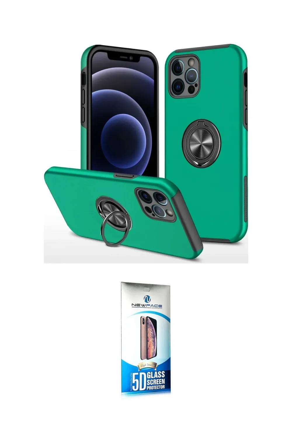 ieg™ iPhone 12 Pro Max Kılıf Odak Form Prime - Siyah 5D Eko Cam Ekran Koruyucu