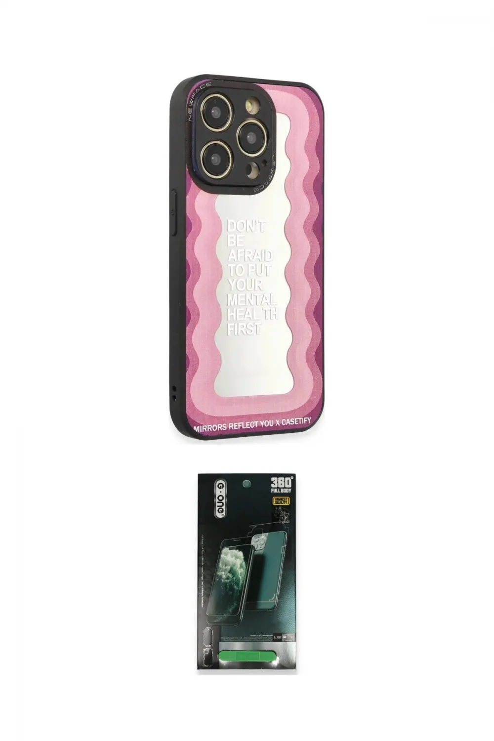 ieg™ iPhone 12 Pro Max Kılıf Odak Klasik Serisi - Şeffaf 360 Full Body Arka Koruyucu