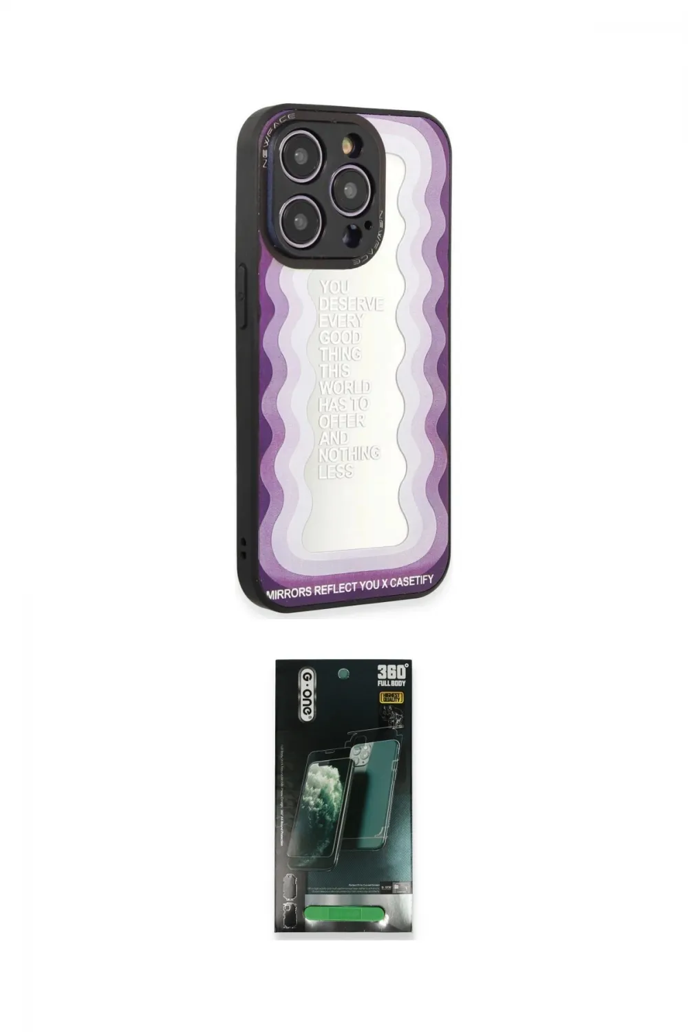 ieg™ iPhone 12 Pro Max Kılıf Odak Klasik Serisi - Şeffaf 360 Full Body Arka Koruyucu