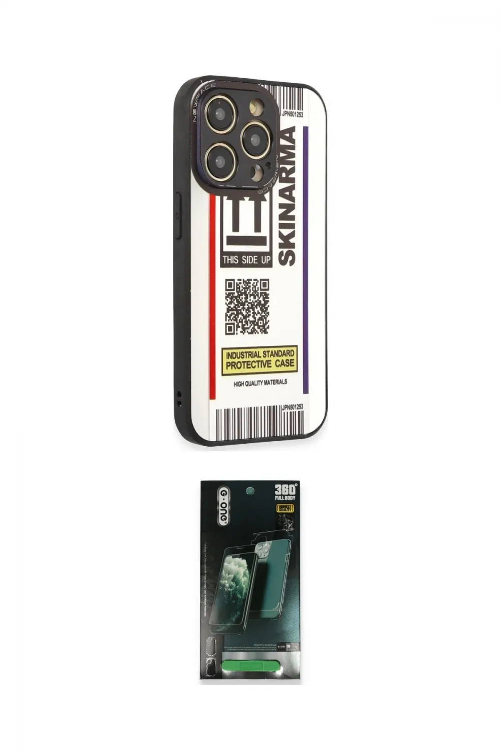 ieg™ iPhone 12 Pro Max Kılıf Odak Klasik Serisi - Şeffaf 360 Full Body Arka Koruyucu