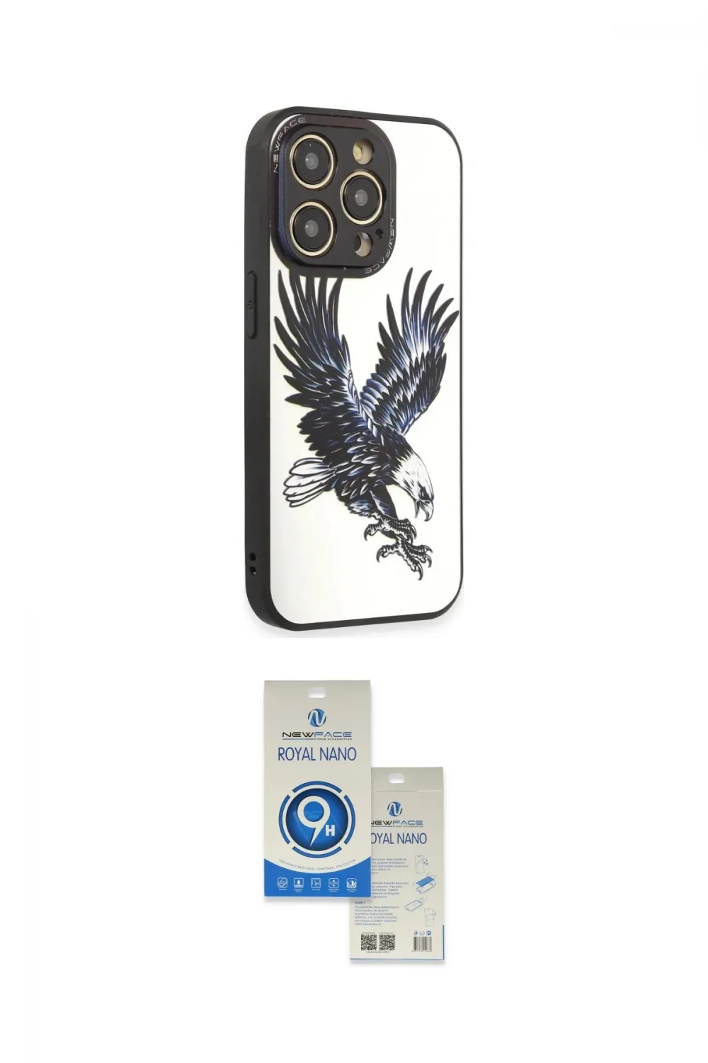 ieg™ iPhone 12 Pro Max Kılıf Odak Klasik Serisi - Şeffaf Royal Nano Ekran Koruyucu