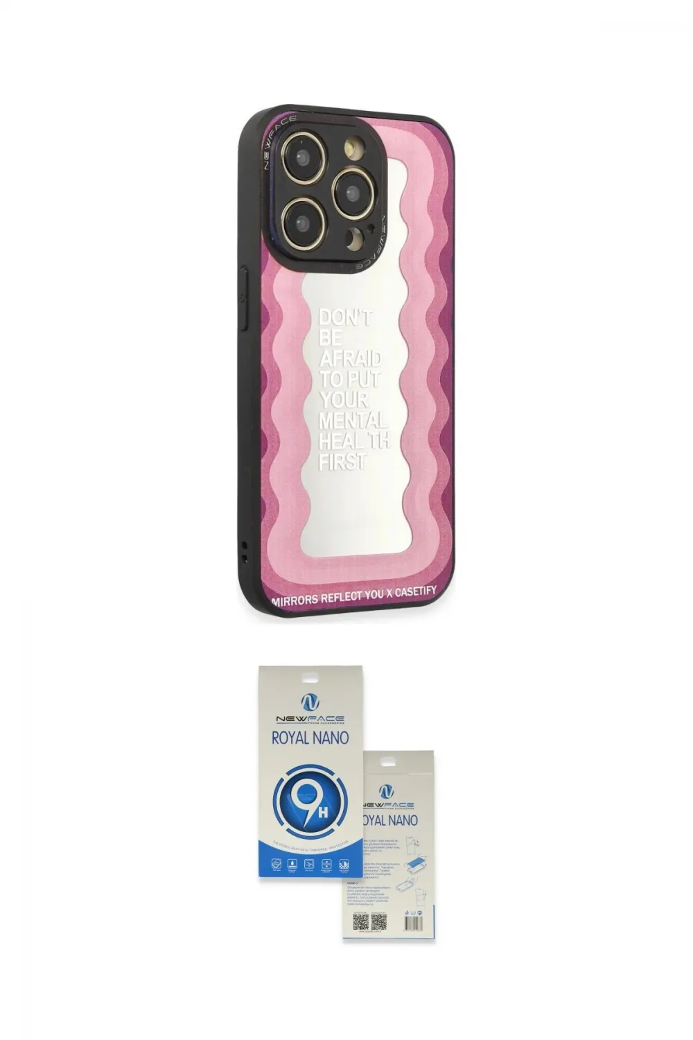 ieg™ iPhone 12 Pro Max Kılıf Odak Klasik Serisi - Şeffaf Royal Nano Ekran Koruyucu