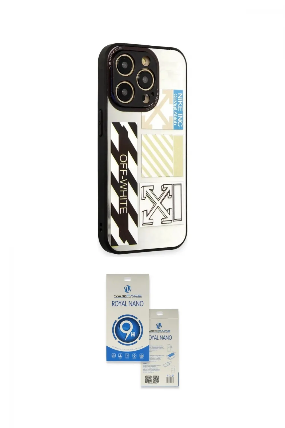 ieg™ iPhone 12 Pro Max Kılıf Odak Klasik Serisi - Şeffaf Royal Nano Ekran Koruyucu