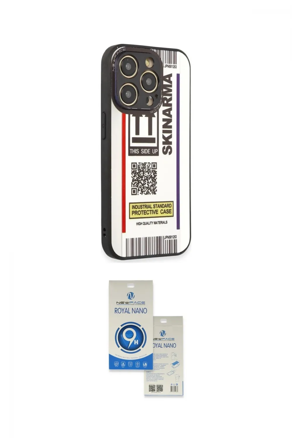 ieg™ iPhone 12 Pro Max Kılıf Odak Klasik Serisi - Şeffaf Royal Nano Ekran Koruyucu