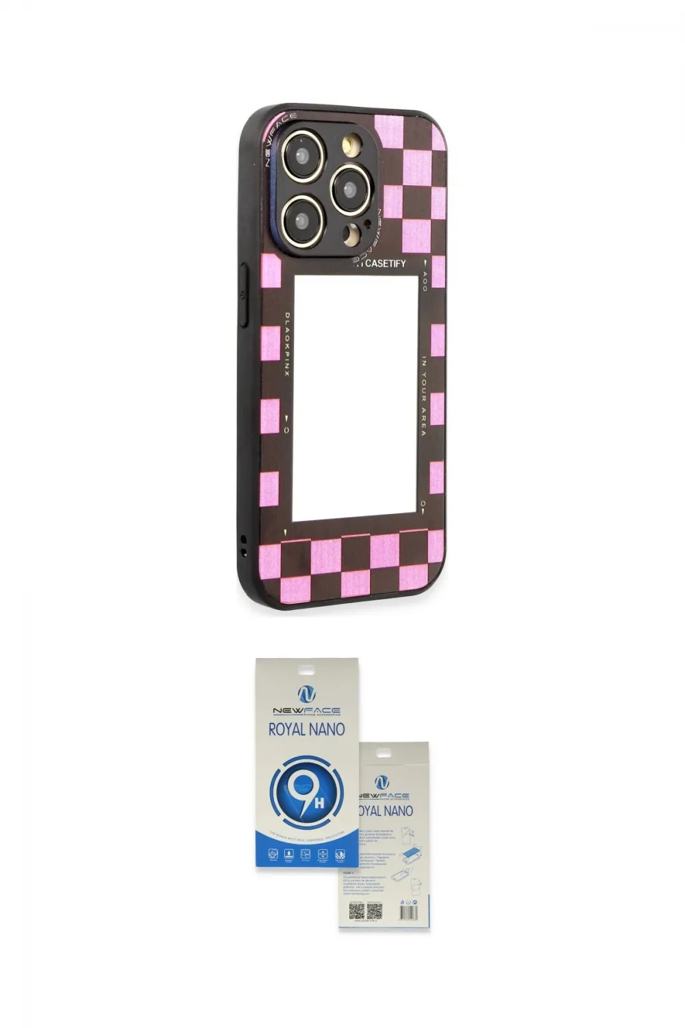 ieg™ iPhone 12 Pro Max Kılıf Odak Klasik Serisi - Şeffaf Royal Nano Ekran Koruyucu