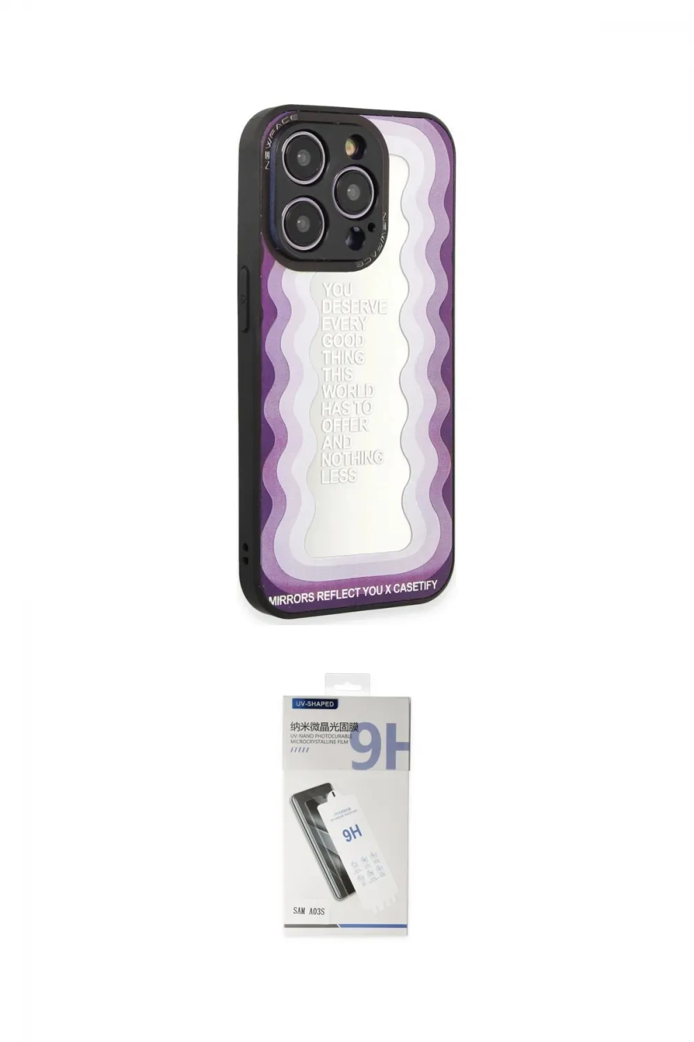 ieg™ iPhone 12 Pro Max Kılıf Odak Klasik Serisi - Şeffaf Uv Polymer Nano Ekran Koruyucu