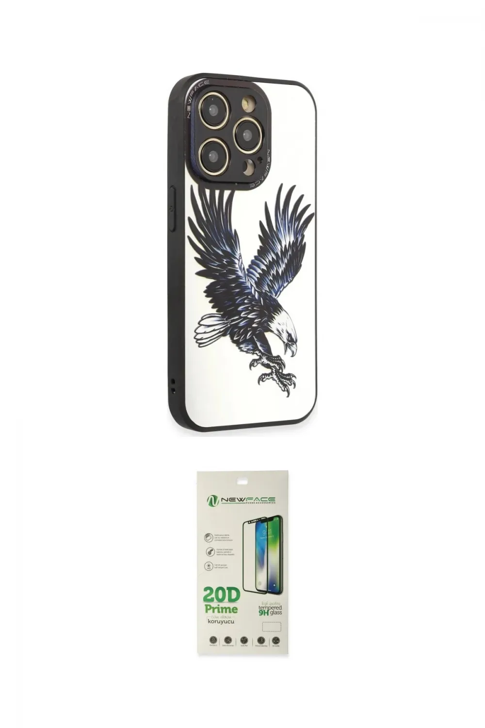 ieg™ iPhone 12 Pro Max Kılıf Odak Klasik Serisi - Siyah 20D Premium Cam Ekran Koruyucu